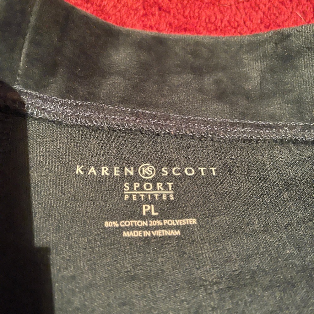 Karen Scott Black Sport Petites pant suit